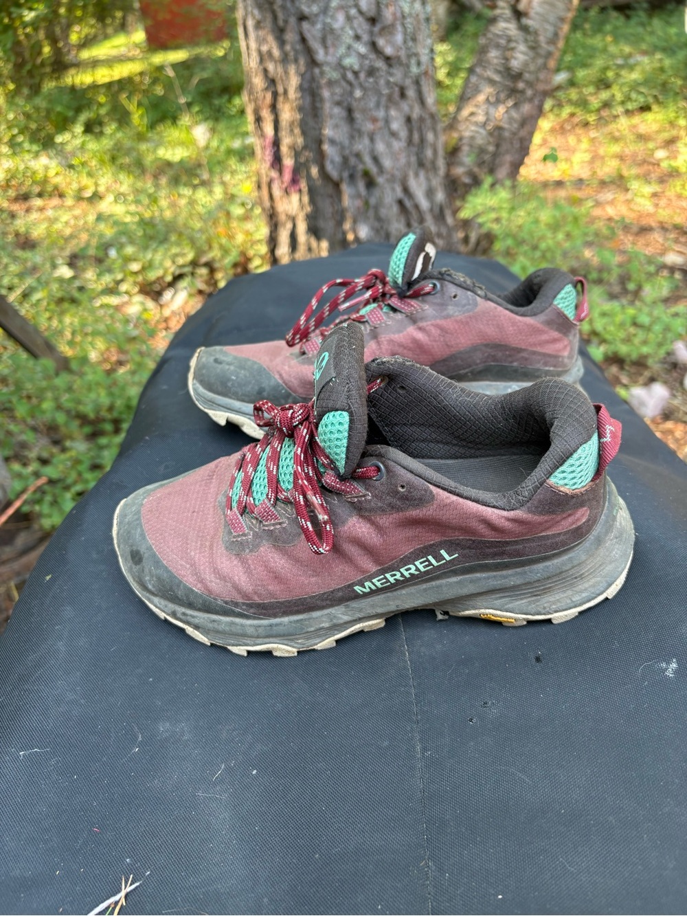 Merrell Women's Burgundy Green Outdoor Hiking Sneakers